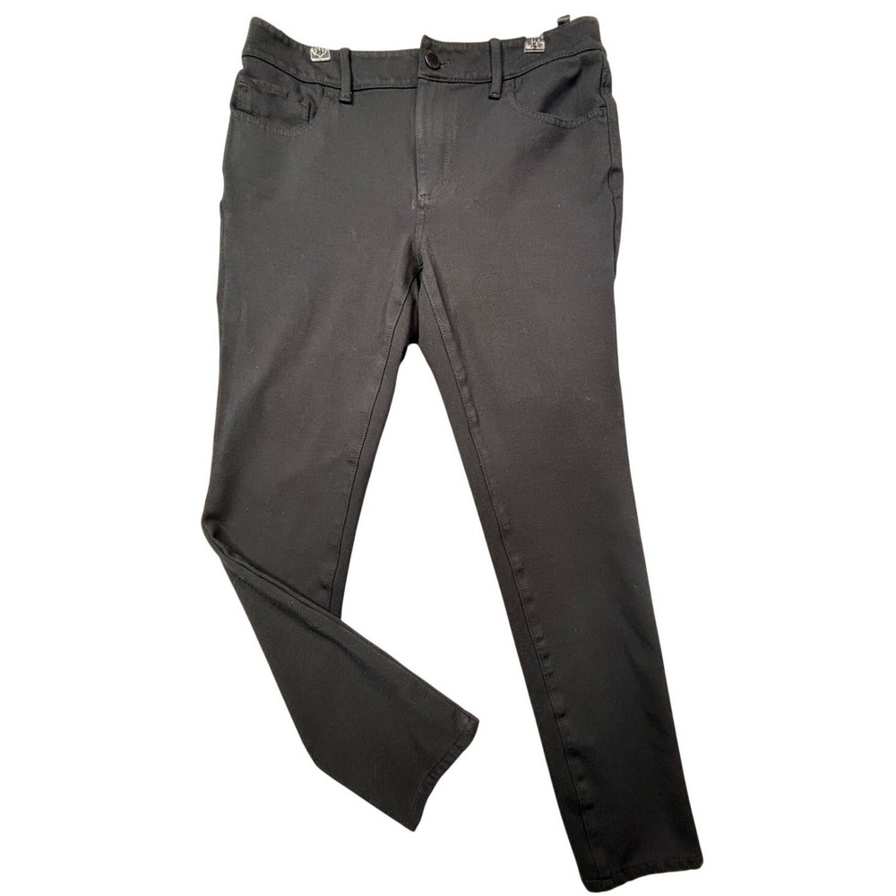 Ann Taylor Factory‎ Womens Black Skinny Stretch Pants Size 6 5-Pocket Trousers